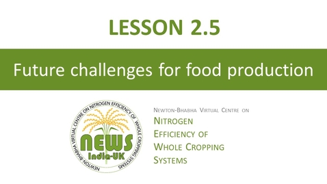 Thumbnail for entry Lesson 2.5 | Future pressures for food production