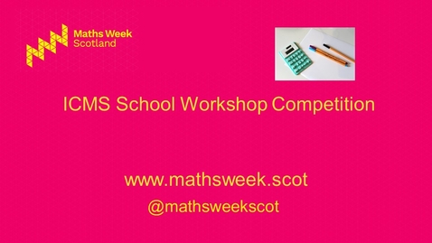 Thumbnail for entry Maths Week Scotland 2021