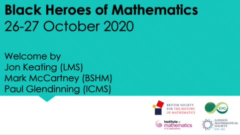 Thumbnail for Black Heroes of Mathematics - Welcome