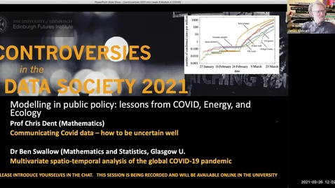 Thumbnail for entry Chris Dent and Ben Swallow : Modelling for Policy - Learning from COVID and Energy