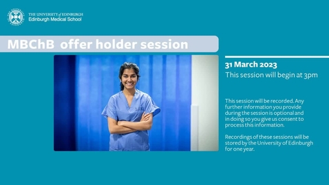 Thumbnail for entry MBChB offer holder session-31 March 2023