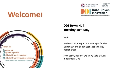 Thumbnail for DDI Town Hall 18th May | Andy Nichol, Programme Manager for the Edinburgh and South East Scotland City Region Deal