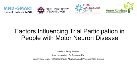 Thumbnail for entry Factors Impacting Trial Participation in People with MND (FIT-Participation-MND)
