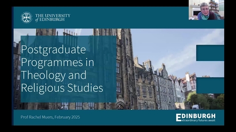 Thumbnail for Introduction to Postgraduate study in Theology and Religious Studies at Edinburgh