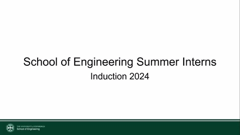 Thumbnail for Summer intern induction 2024