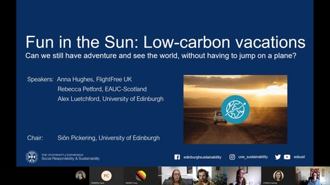 Thumbnail for entry Fun in the sun: low carbon vacations Webinar - 29 April 2021