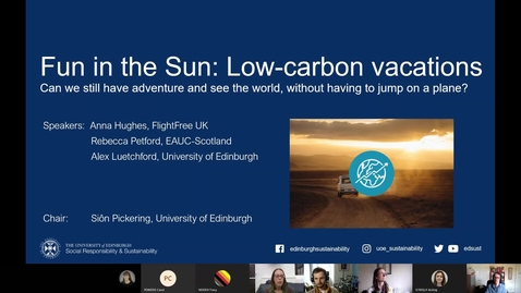 Thumbnail for Fun in the sun: low carbon vacations Webinar - 29 April 2021