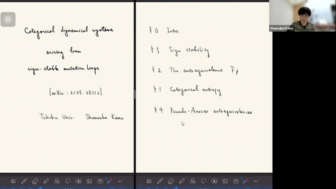 Thumbnail for LAGOON: Longitudinal Algebra and Geometry Open ONline - Shunsuke Kano (Tohoku, Japan)