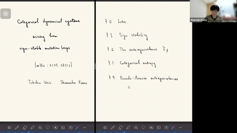 Thumbnail for entry LAGOON: Longitudinal Algebra and Geometry Open ONline - Shunsuke Kano (Tohoku, Japan)