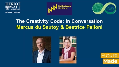 Thumbnail for entry The Creativity Code:  In Conversation with Marcus du Sautoy