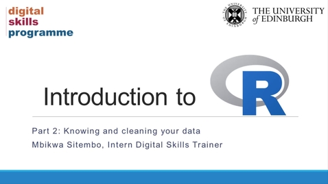 Thumbnail for Introduction to R: Part 2