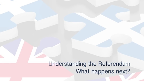 Thumbnail for entry Understanding the Referendum - What happens next?