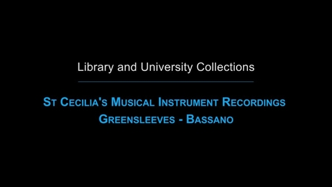 Thumbnail for entry Greensleeves - Bassano-HD