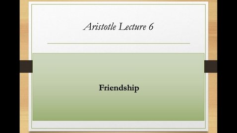 Thumbnail for Aristotle Lecture 6.1