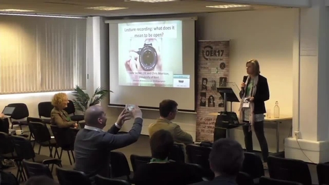 Thumbnail for Lecture recording: what does it mean to be open? - Jane Secker at OER17