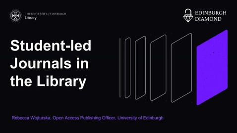 Thumbnail for entry Student-led Journals in the Library