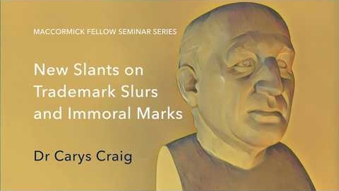 Thumbnail for MacCormick Fellow Seminar:  Dr Carys Craig