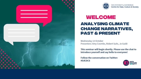 Thumbnail for Analysing Climate Change Narratives, Past and Present