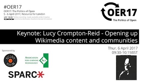 Thumbnail for entry OER17 Keynote: Lucy Crompton-Reid - Opening up Wikimedia content and communities