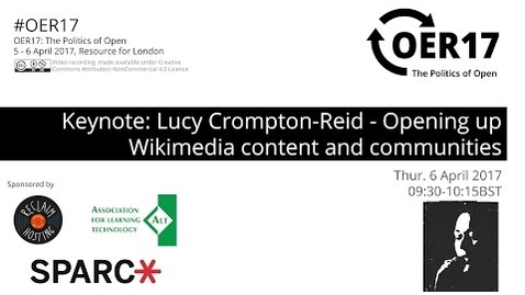 Thumbnail for OER17 Keynote: Lucy Crompton-Reid - Opening up Wikimedia content and communities
