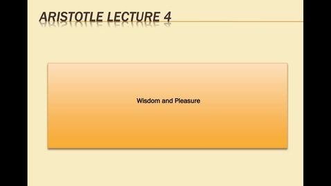 Thumbnail for entry Aristotle Lecture 4.1