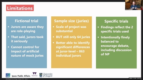 Thumbnail for entry CJS Seminar - The Scottish jury study - James Chalmers and Fiona Leverick