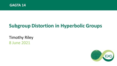 Thumbnail for entry Timothy Riley: Subgroup Distortion in Hyperbolic Groups