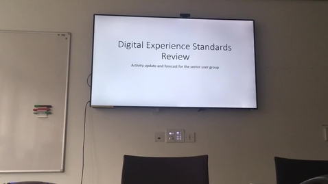 Thumbnail for entry Digital Experience Standards User Group Briefing 1