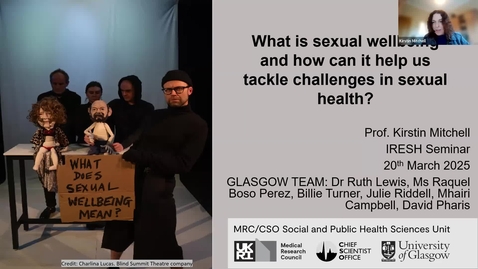 Thumbnail for IReSH Network Meeting: How could a focus on sexual wellbeing help tackle contemporary challenges in sexual health? - University of Glasgow