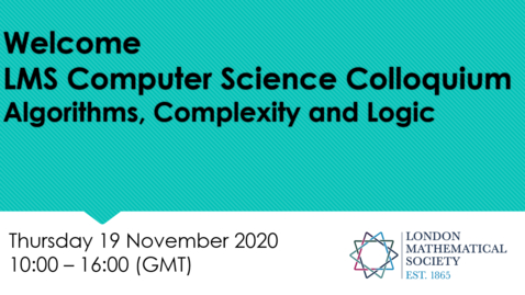 Thumbnail for entry LMS Computer Science Colloquium - Kitty Meeks (Glasgow)