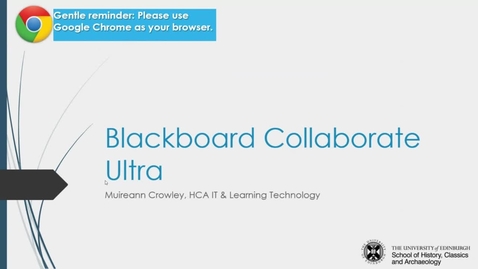 Thumbnail for entry HCA Learning Technology: Blackboard Collaborate training (25 August 2022)