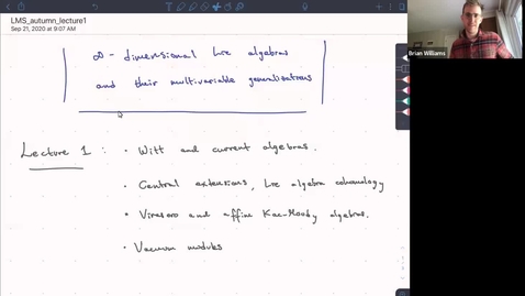 Thumbnail for entry Infinite-dimensional Lie algebras and their multivariable generalizations - Brian Williams