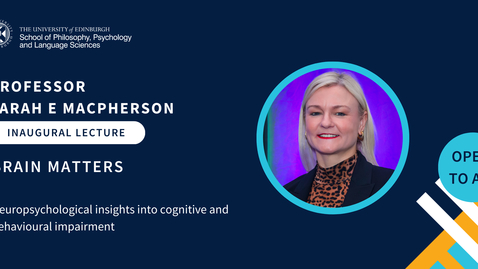 Thumbnail for Prof Sarah MacPherson - Brain Matters