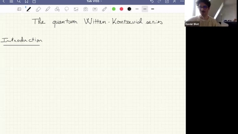 Thumbnail for The quantum Witten-Kontsevich series - Xavier Blot