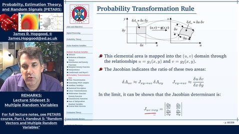 Thumbnail for entry Topic 31: Probability Transformation Rule for Random Vectors (PETARS, Chapter 5)