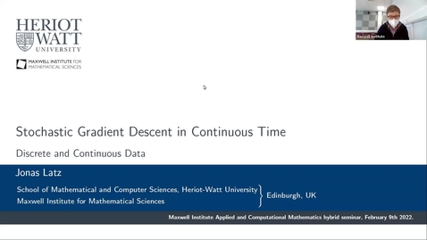 Thumbnail for entry (09/02/2022) Jonas Latz: Stochastic gradient descent in continuous time: discrete and continuous data