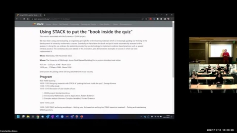 Thumbnail for Using  STACK to put the book inside the Quiz (morning session).mp4