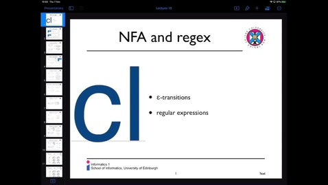 Thumbnail for CL - 15a - Regular Languages (III) : DFA-regular