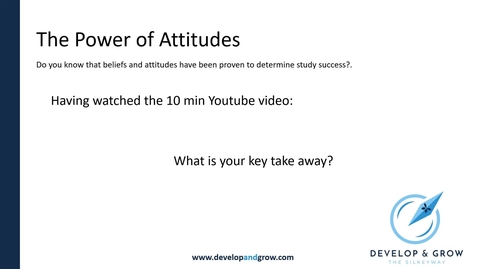Thumbnail for Attitude Choice for Study Success Part 2