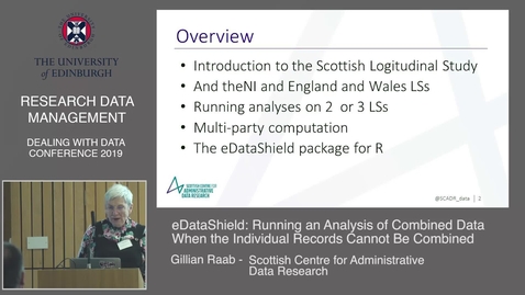 Thumbnail for entry Running an analysis of combined data when the individual records cannot be combined.