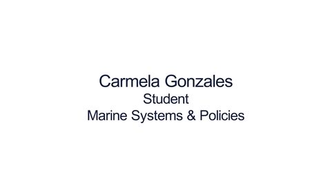 Thumbnail for Hear from our students:  MSc Marine Systems and Policies