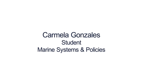 Thumbnail for entry Hear from our students:  MSc Marine Systems and Policies