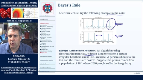 Thumbnail for Topic 17:  Conditional Probability and Bayes Rule (PETARS, Chapter 3)