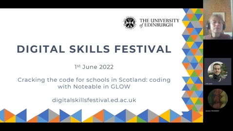 Thumbnail for Cracking the code for schools in Scotland- coding with Noteable in GLOW