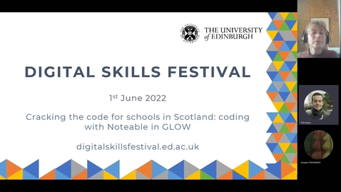 Thumbnail for entry Cracking the code for schools in Scotland- coding with Noteable in GLOW