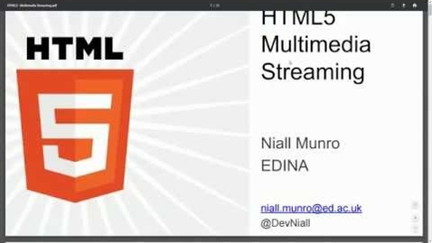 Thumbnail for entry [EDINA Labs] HTML5 Multimedia Streaming