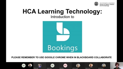 Thumbnail for HCA Learning Technology: Introduction to Microsoft Bookings (for Personal Tutors)