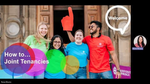 Thumbnail for How to... Joint Tenancies (UG/PGT/PGR)