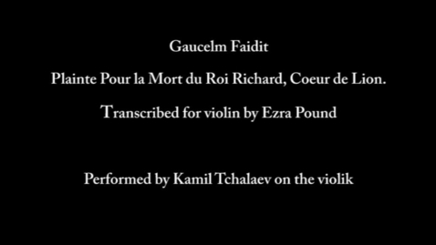 Thumbnail for Plainte pour la Mort du Roi Richard, Coeur de Lion