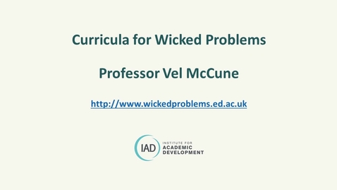 Thumbnail for Curricula for Wicked Problems July 2021